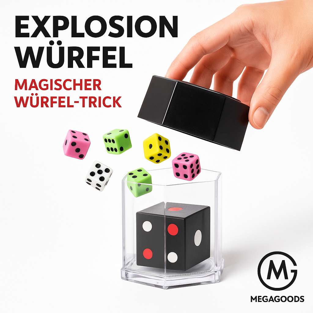 Explosions-Würfel Zaubertrick für Kinder Close-up Gag Requisit DE.