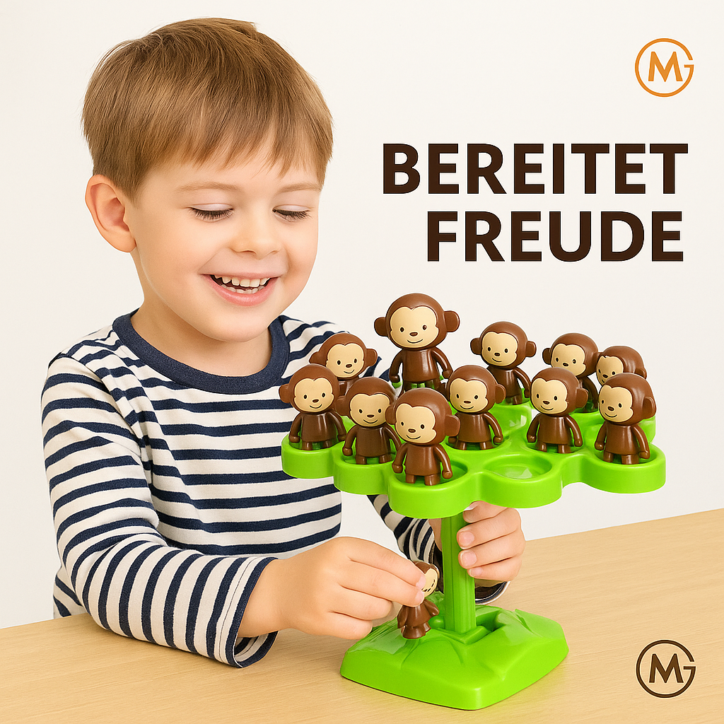 Affen-Balance-Baum Spielzeug Kinder Geschicklichkeit Musikset DE.