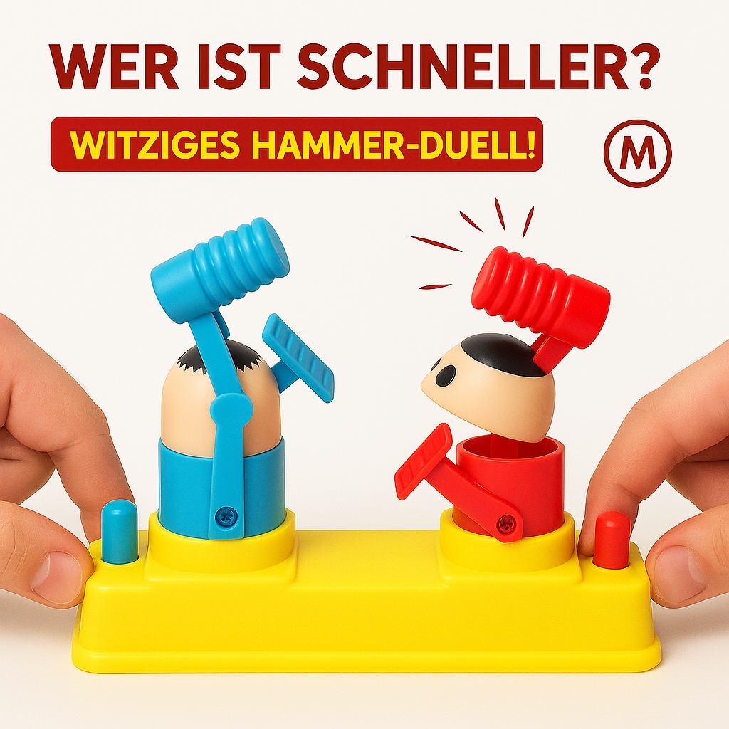 Mini Kinder-Klopfspiel Arcade rot blau Eltern-Kind Spiel DE.