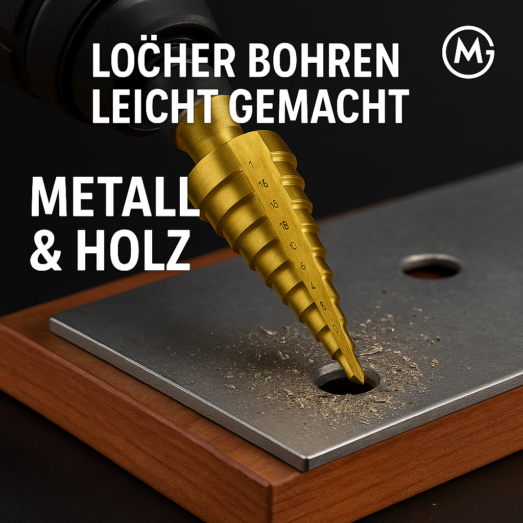 HSS 4241 Kobalt Stufenbohrer Set 50 Größen Metall Holz DE.