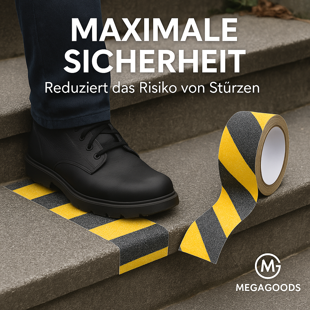 Anti-Rutsch Klebeband Treppen Boden sicher haftend für Senioren DE.