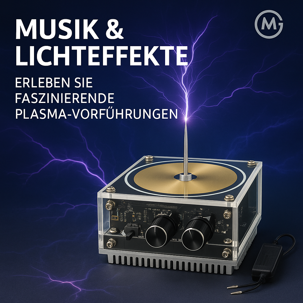 Tesla Spule Bluetooth Musik Plasma Lautsprecher Wireless SSTC SS02 DE.