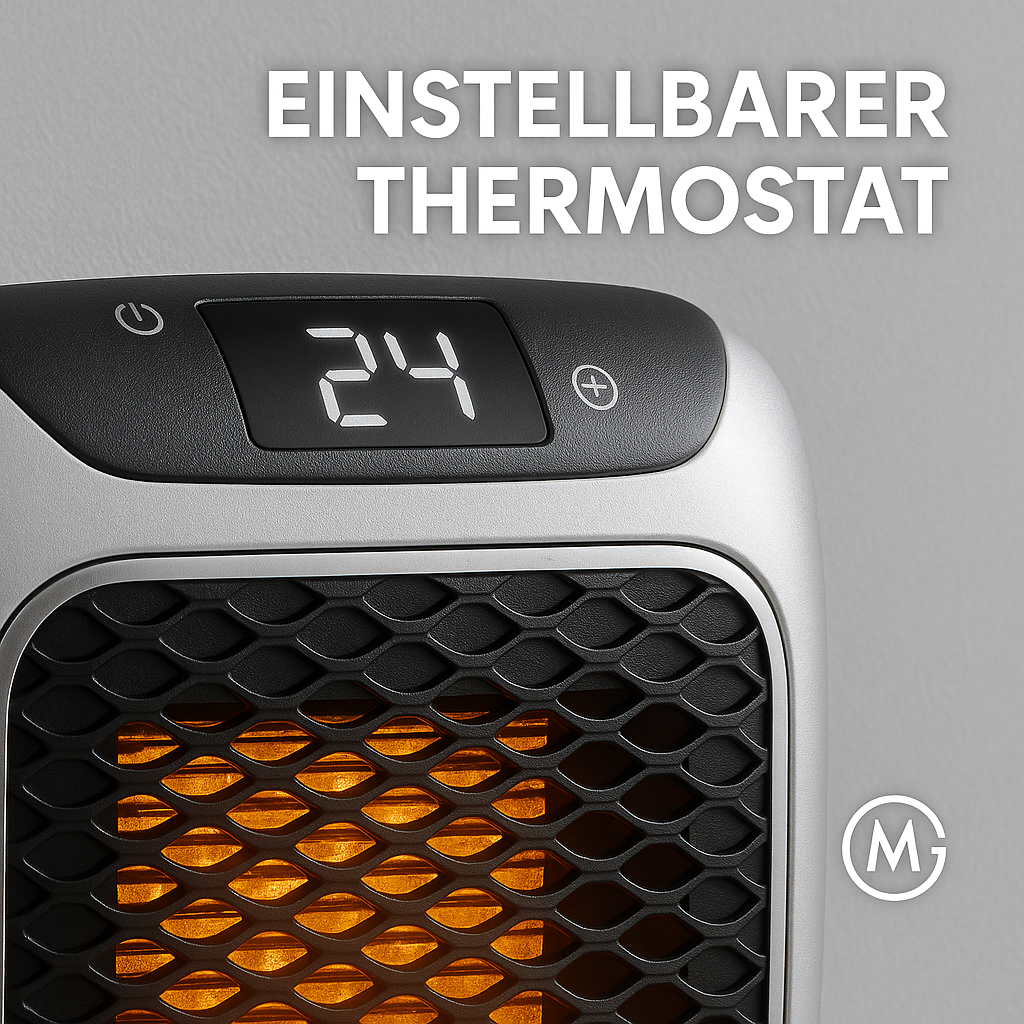 Mini Heizlüfter Wandmontage PTC Keramik mit Fernbedienung 800W DE.