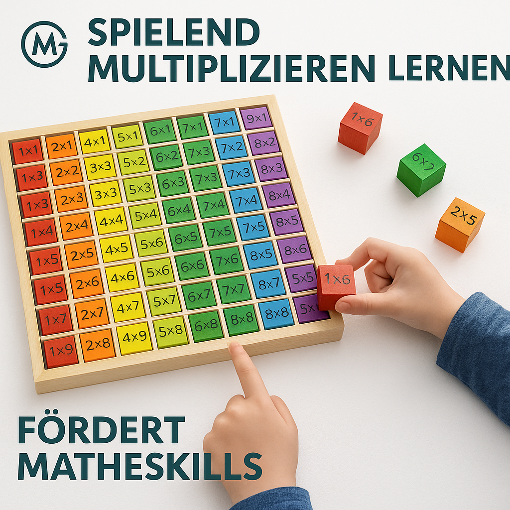 Montessori Mathe Lernspielzeug Multiplikationstabelle Kinder Holz DE.
