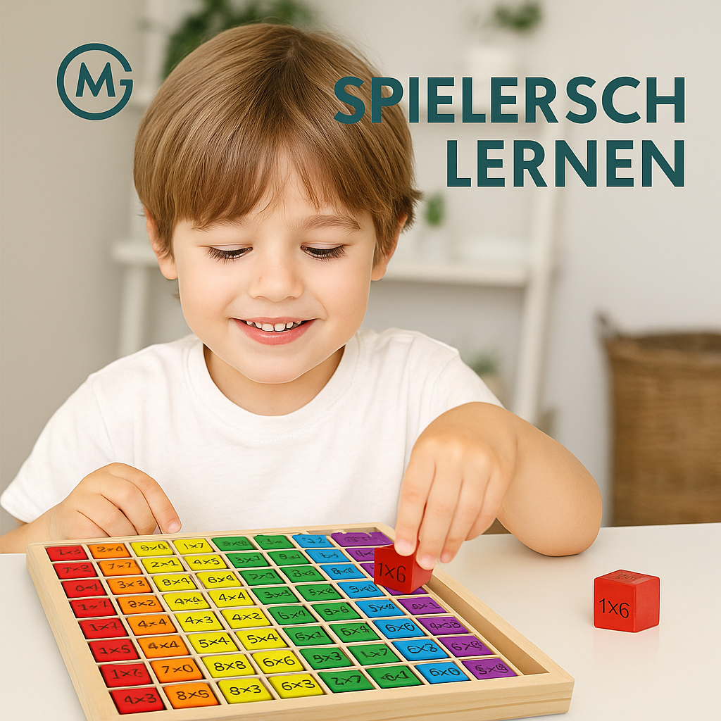 Montessori Mathe Lernspielzeug Multiplikationstabelle Kinder Holz DE.