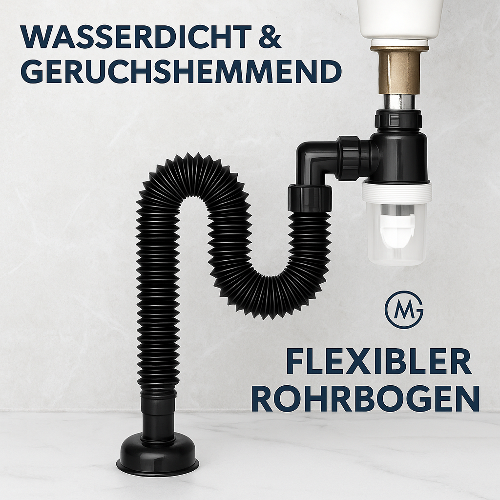 Universal Siphon P-Trap dehnbar wasserdicht für Spüle Küche Bad DE.