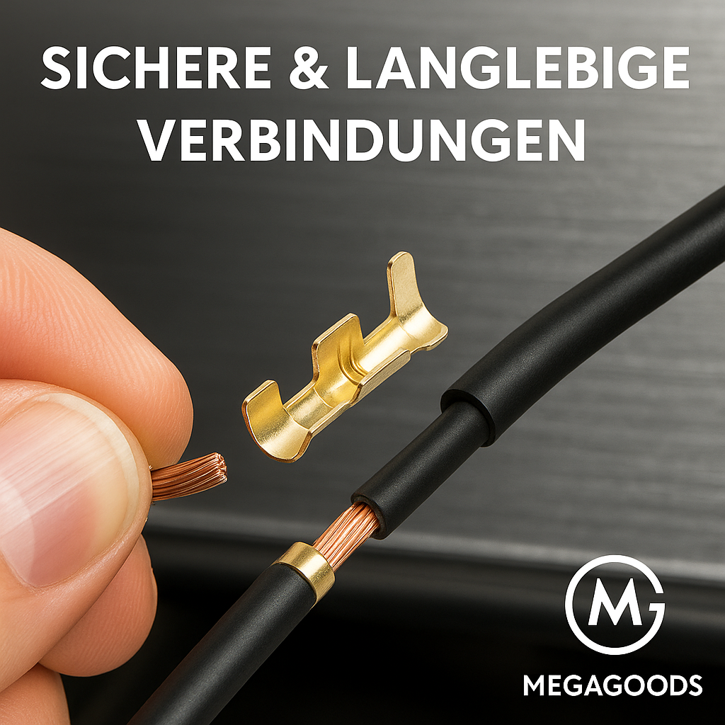 U-förmige Kabelverbinder Crimpklemmen Schrumpfschlauch Set 100er DE.