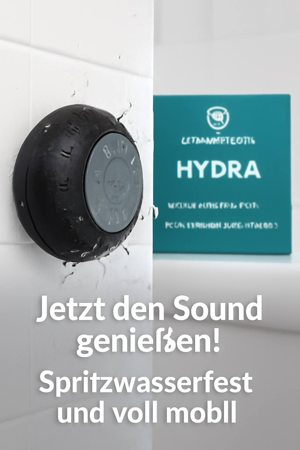 Wasserdichter Bluetooth Lautsprecher mit Saugnapf tragbar Stereo DE.