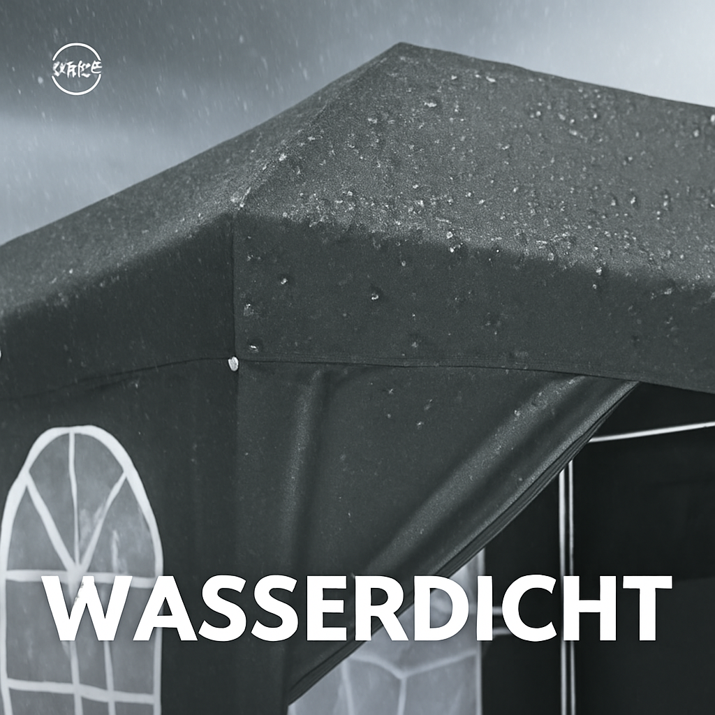 Pavillon Zelt faltbar wasserdicht UV-Schutz 6 Seitenwände 3x6m DE.