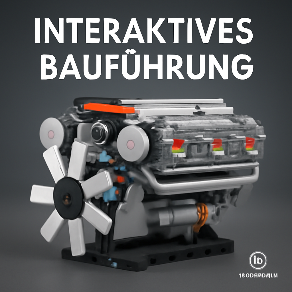 Motorisierter V8 Motor Bausatz Modellbausteine DIY Puzzle Geschenk DE.
