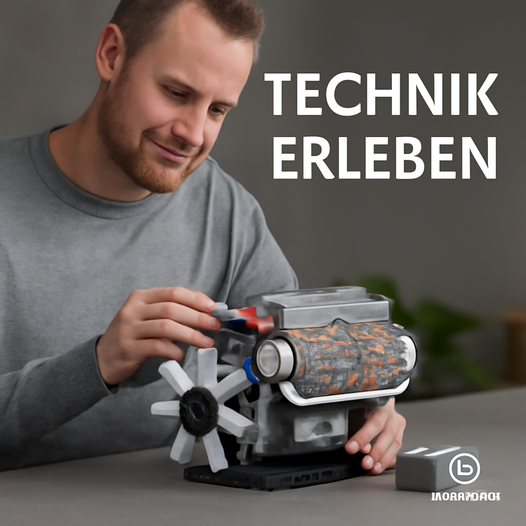 Motorisierter V8 Motor Bausatz Modellbausteine DIY Puzzle Geschenk DE.
