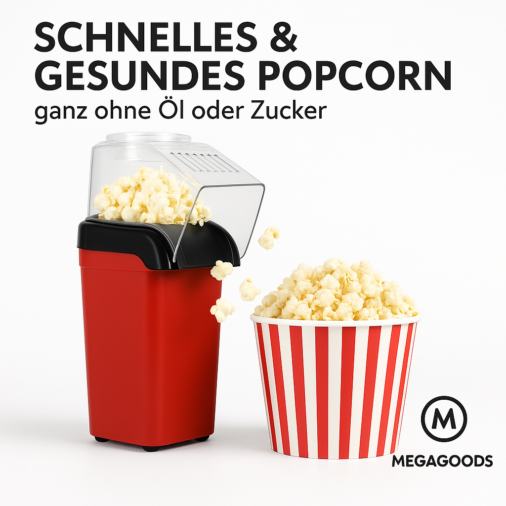 Vollautomatische Popcornmaschine kompakt elektrisch für Zuhause DE.