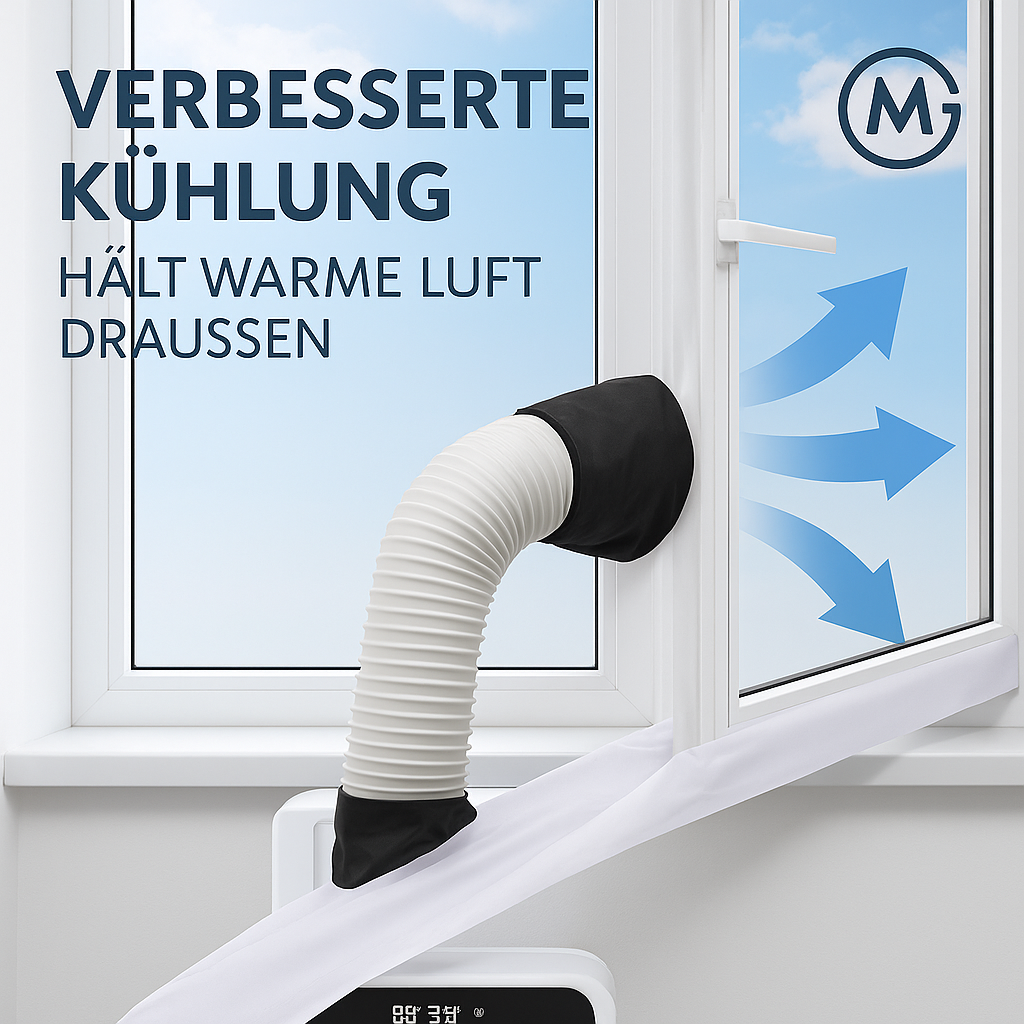 Wasserdichte Fensterabdichtung Klimagerät Neigung Schrägfenster DE.