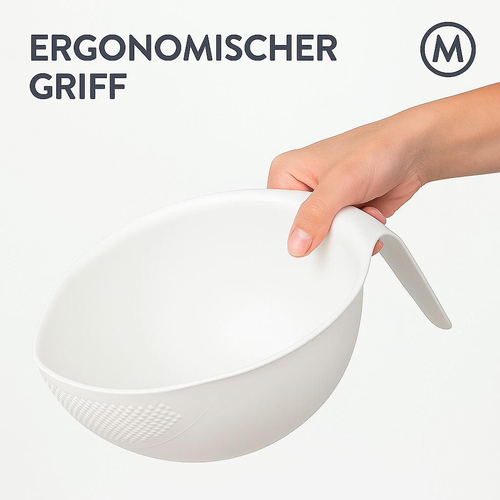 Reissieb mit Griff Abtropfschale Waschkorb Küchen Organizer DE.