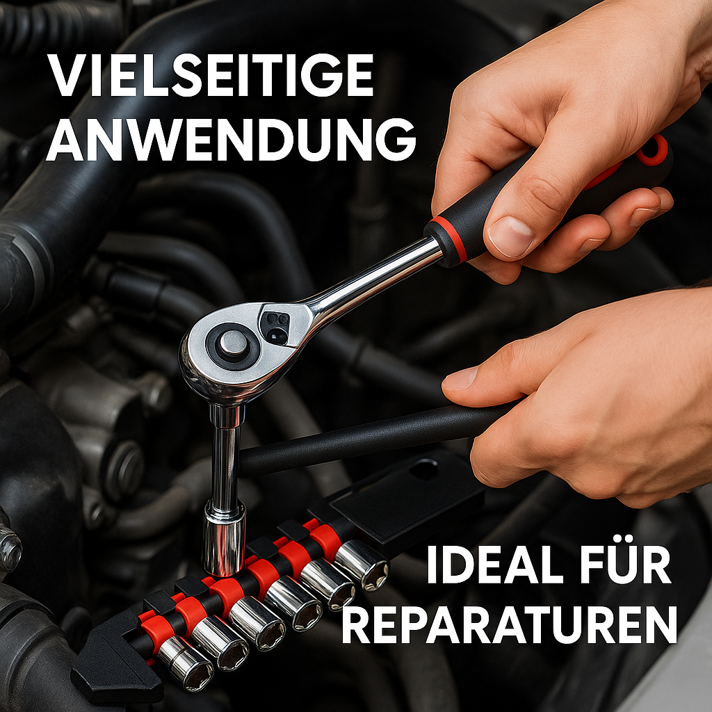 Steckschlüsselsatz Werkzeug Set für Auto Motorrad Fahrrad Reparatur DE.