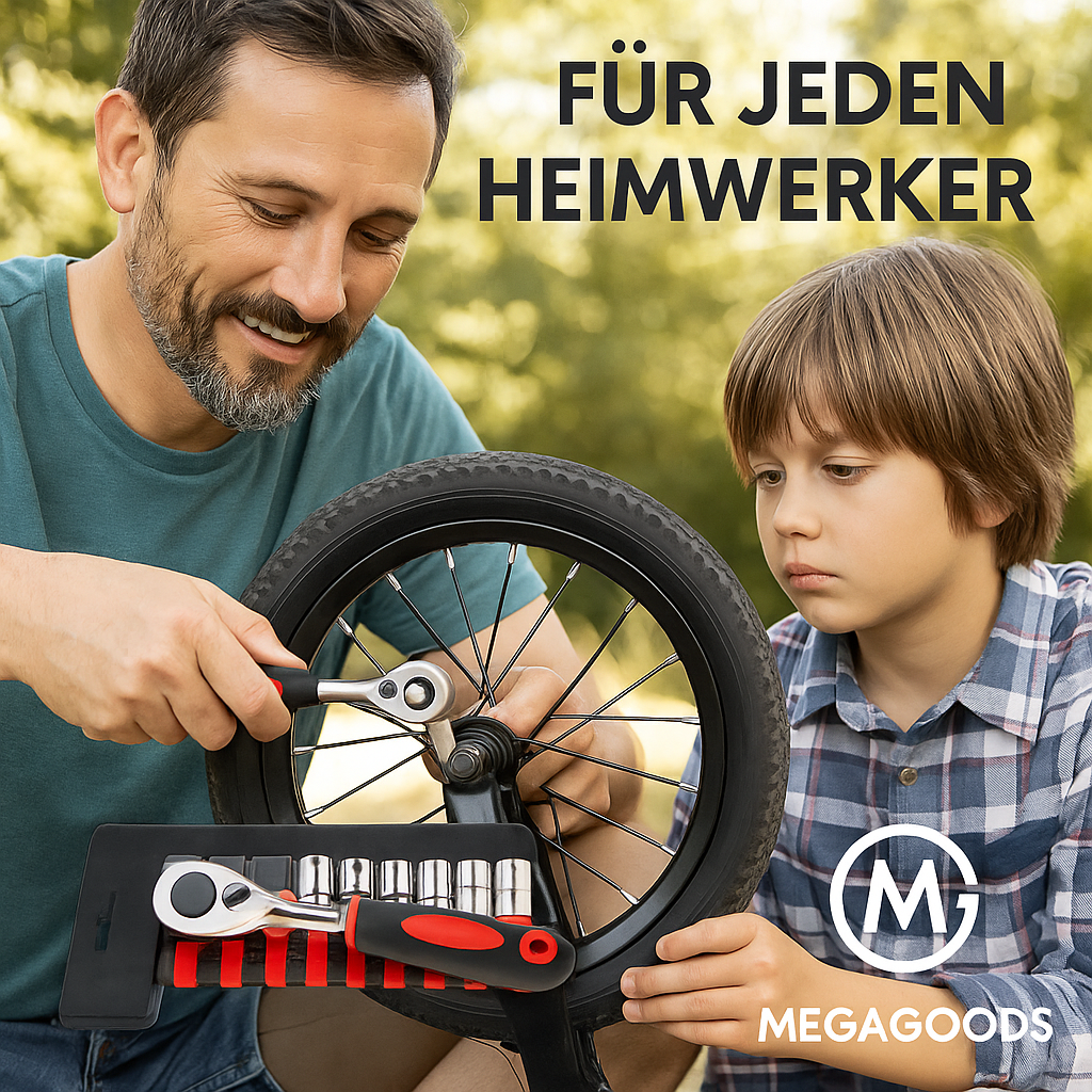 Steckschlüsselsatz Werkzeug Set für Auto Motorrad Fahrrad Reparatur DE.