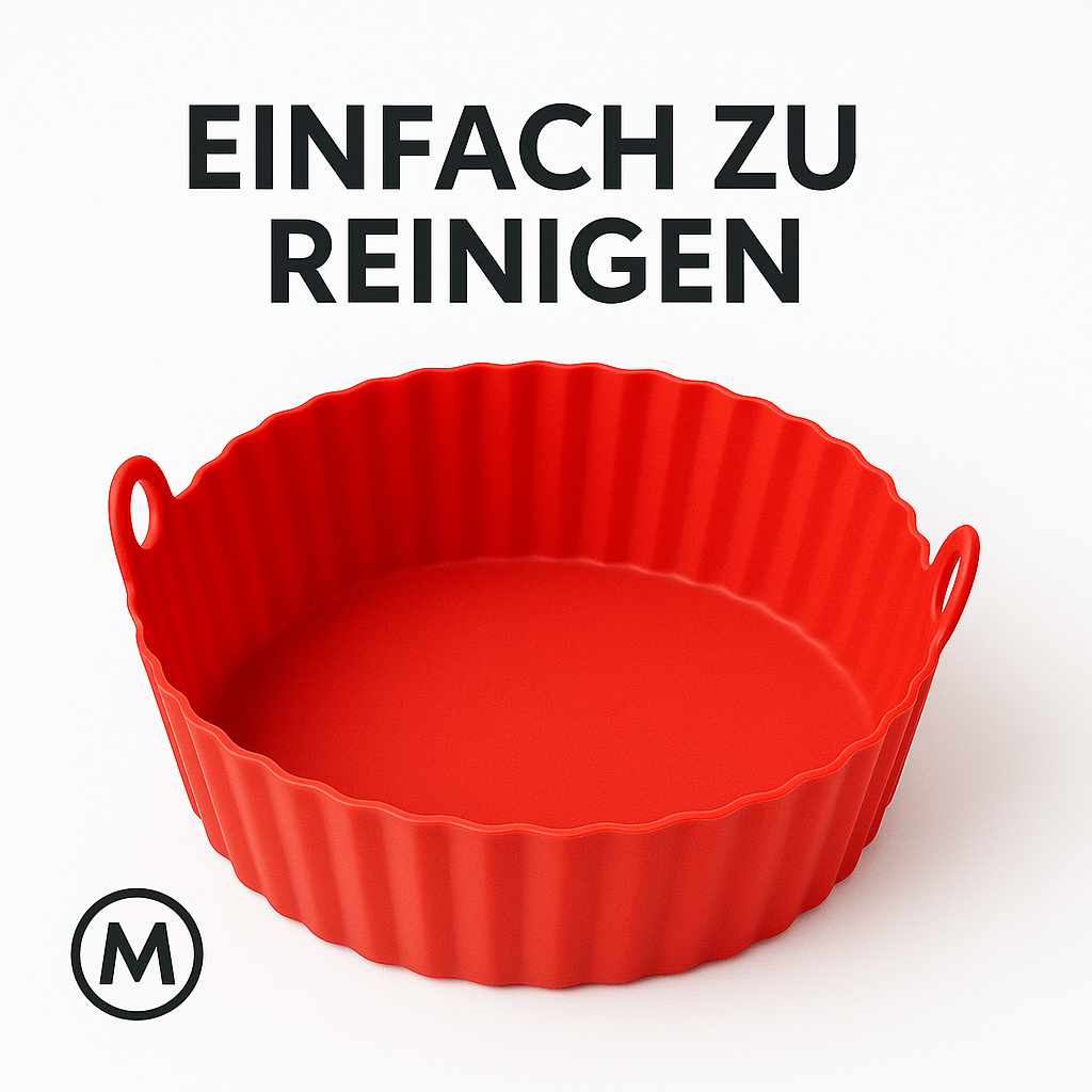 Silikon Airfryer Einsatz antihaft hitzebeständig Backform DE.