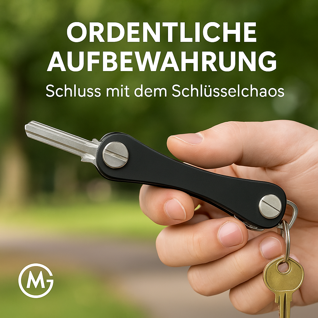 Schlüsselanhänger Aluminium Organizer, kompakt und stilvoll für Zuhause DE.