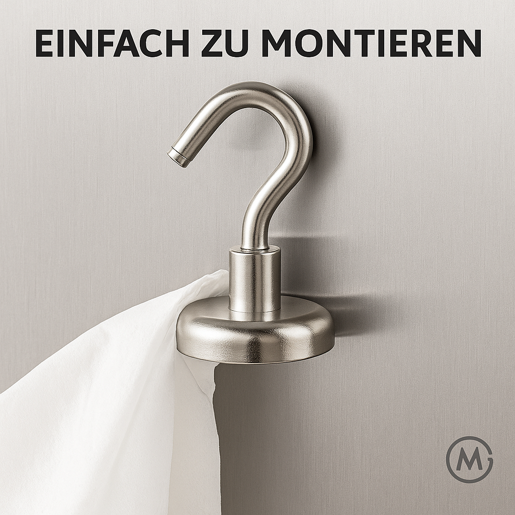 10er-Set Magnet-Haken stark belastbar Mehrzweck Küche Bad DE.