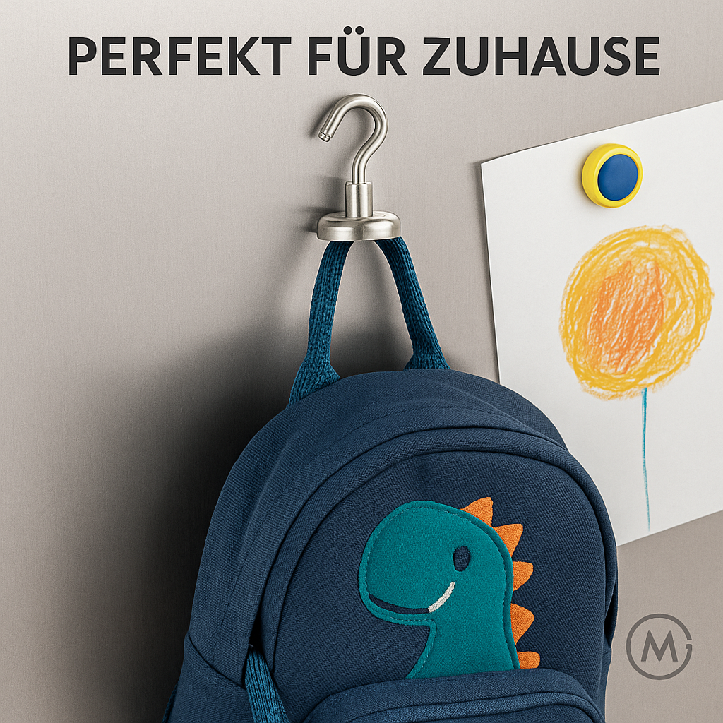 10er-Set Magnet-Haken stark belastbar Mehrzweck Küche Bad DE.