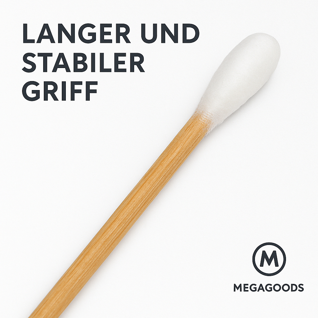 Wattestäbchen Watteträger Holz Ohren Nase Makeup Reinigung 500Stk DE.