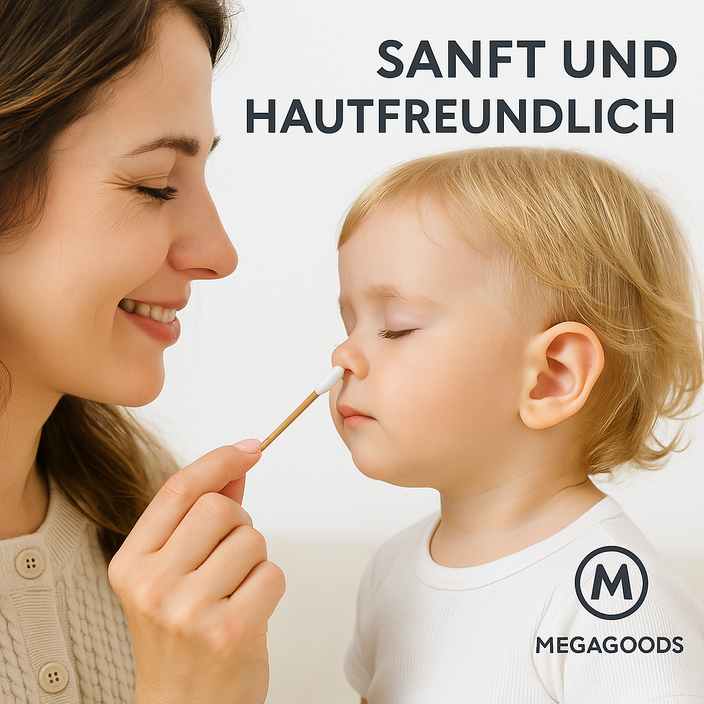 Wattestäbchen Watteträger Holz Ohren Nase Makeup Reinigung 500Stk DE.