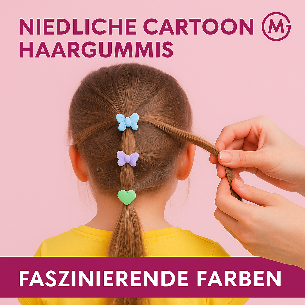Kinder Haargummis 30 Stk elastisch langlebig haarschonend DE.