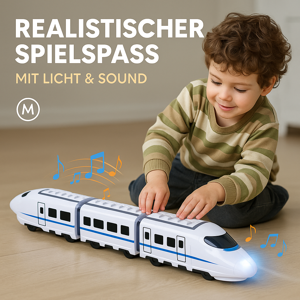 Elektrische Spielzeug-Eisenbahn mit Sound und Licht Lernspielzeug DE.