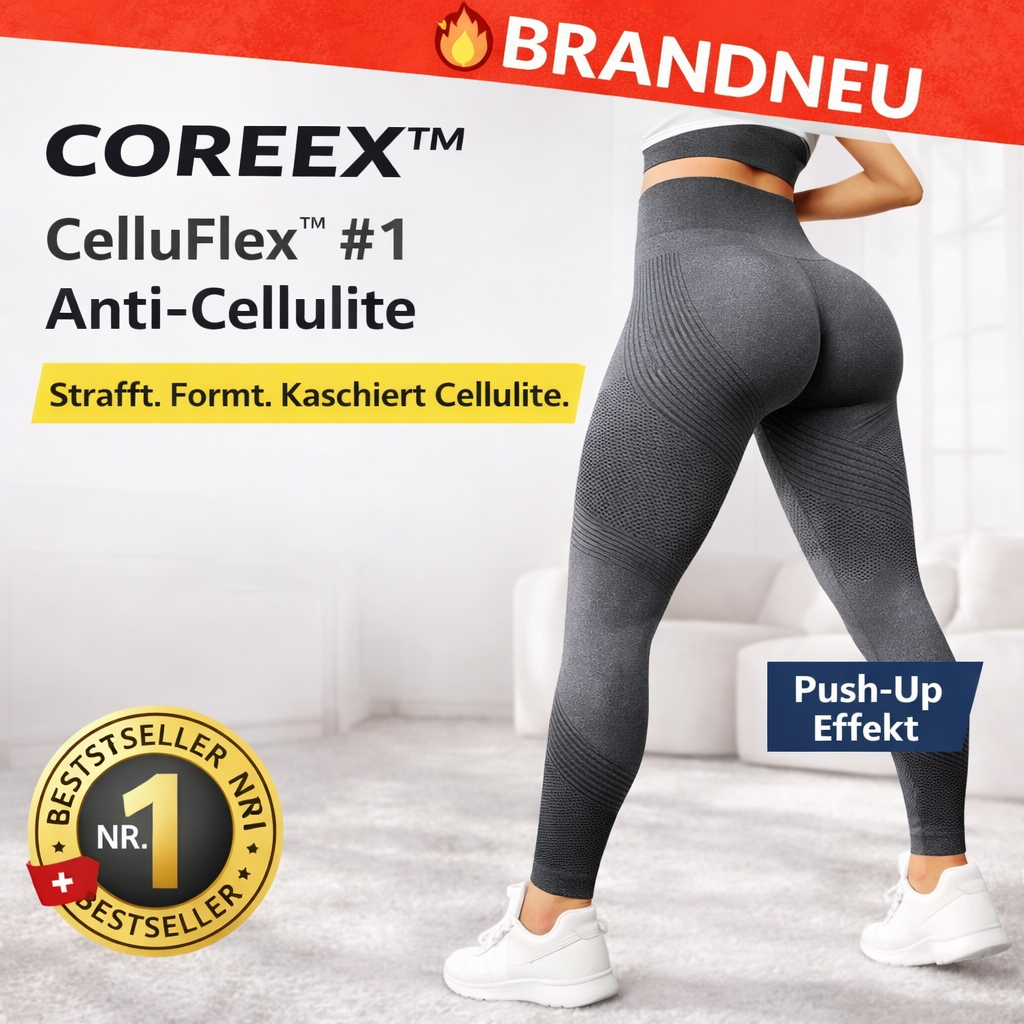 Coreex™ CelluFlex #1 Anti-Cellulite Leggings Kompression Push-Up Shaping Damen