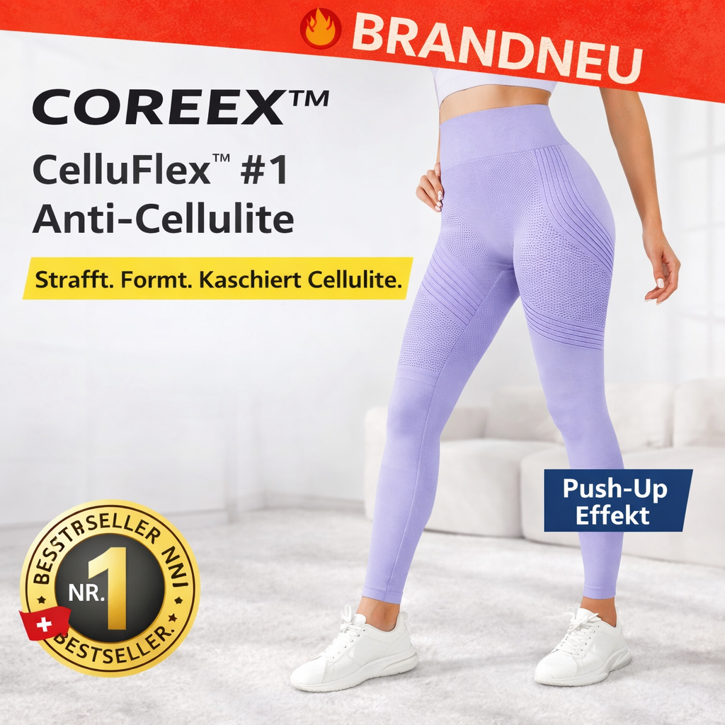 Coreex™ CelluFlex #1 Anti-Cellulite Leggings Kompression Push-Up Shaping Damen