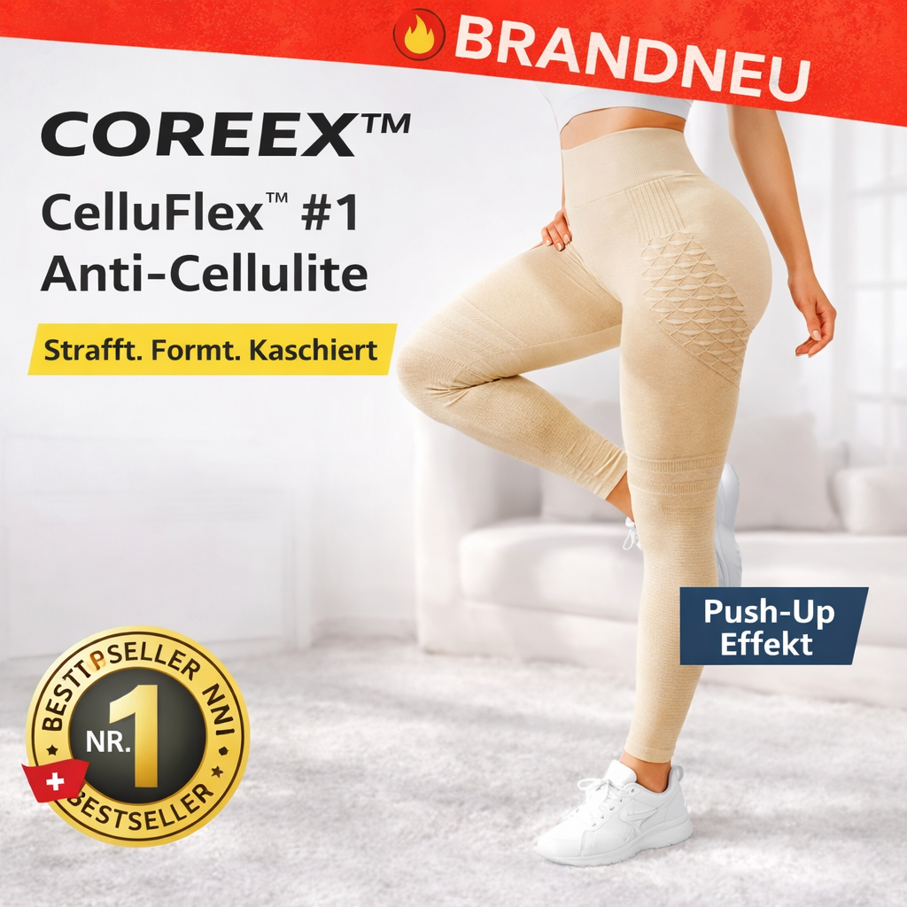 Coreex™ CelluFlex #1 Anti-Cellulite Leggings Kompression Push-Up Shaping Damen