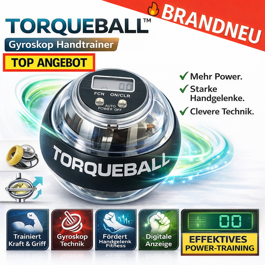 TorqueBall™ Gyroskop Handtrainer Handgelenk Trainer Griffkraft Torque Ball LCD