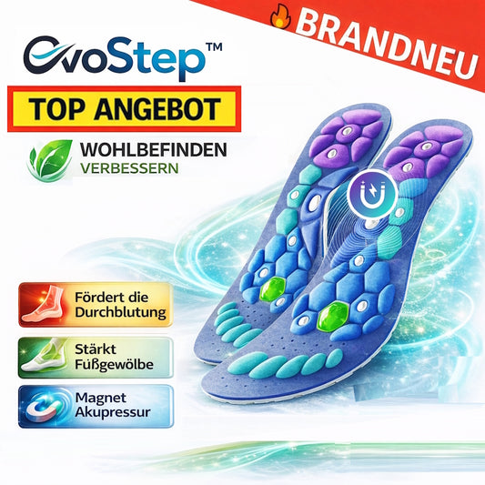 EvoStep™ Magnet Einlegesohlen Akupressur Fußgewölbe Schuheinlagen Orthopädisch