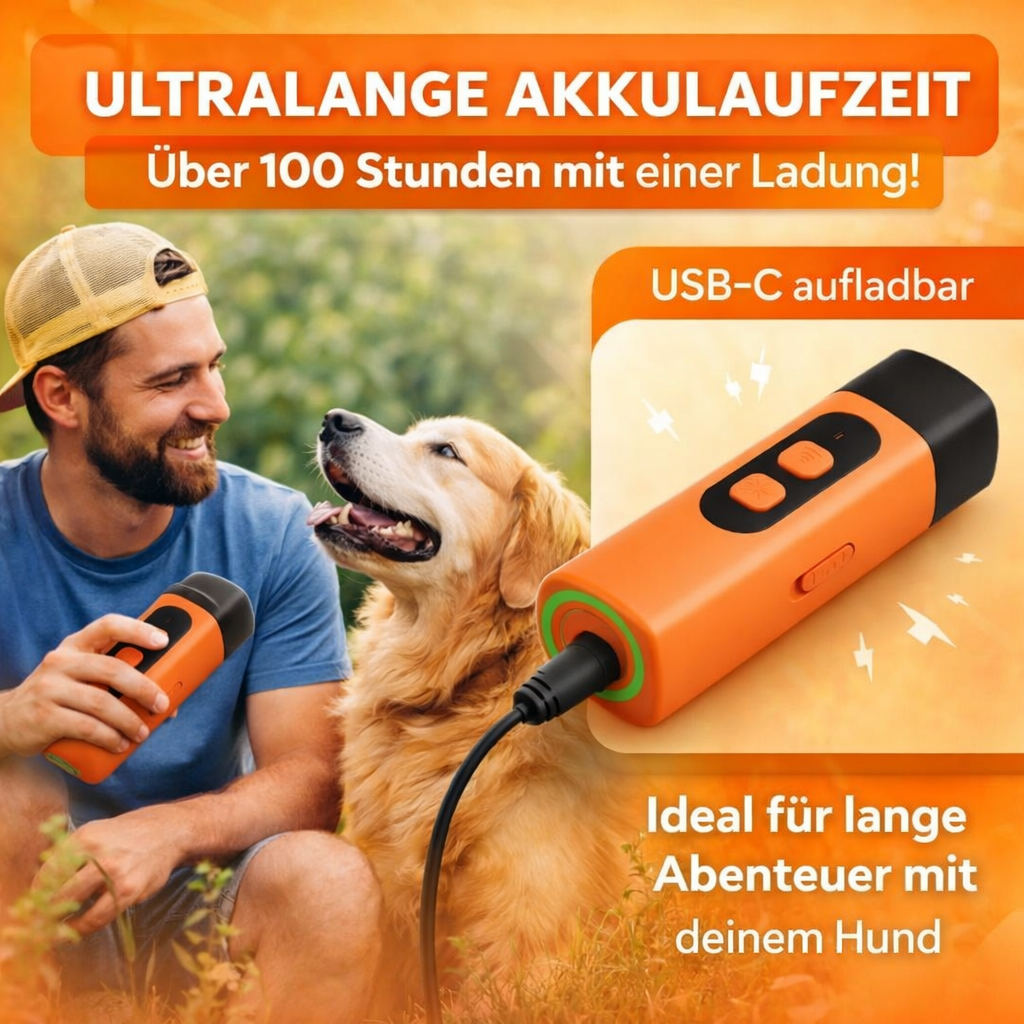 RuheMeister™ Pro - Ultraschall-Hundetraining | Anti Bellen Gerät | Hundetrainer