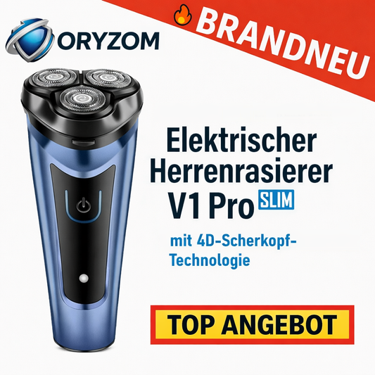 Oryzom™ V1 Pro Slim Elektrischer Herrenrasierer 4D Akku Wasserdicht 3-Kopf Rasierer