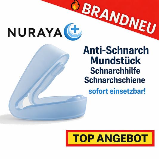 Nuraya™ Anti-Schnarch Mundstück – Schnarchhilfe Schnarchschiene sofort einsetzbar!