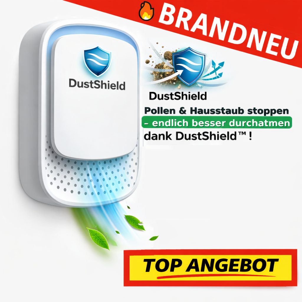 DustShield™ Luftreiniger Ionisator Allergiker Pollen & Hausstaub leise stoppen!