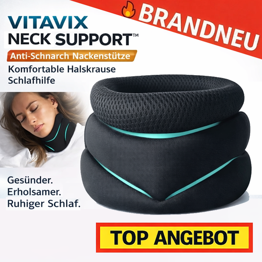 Vitavix NeckSupport™ Anti-Schnarch Nackenstütze Halskrause Schlafhilfe Komfort