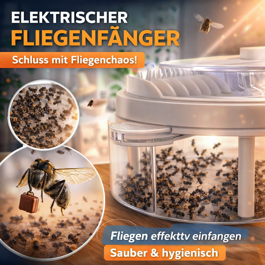 FlyCatch™ 2.0 Elektrischer Fliegenfänger Fliegenfalle verbesserte Insektenfalle