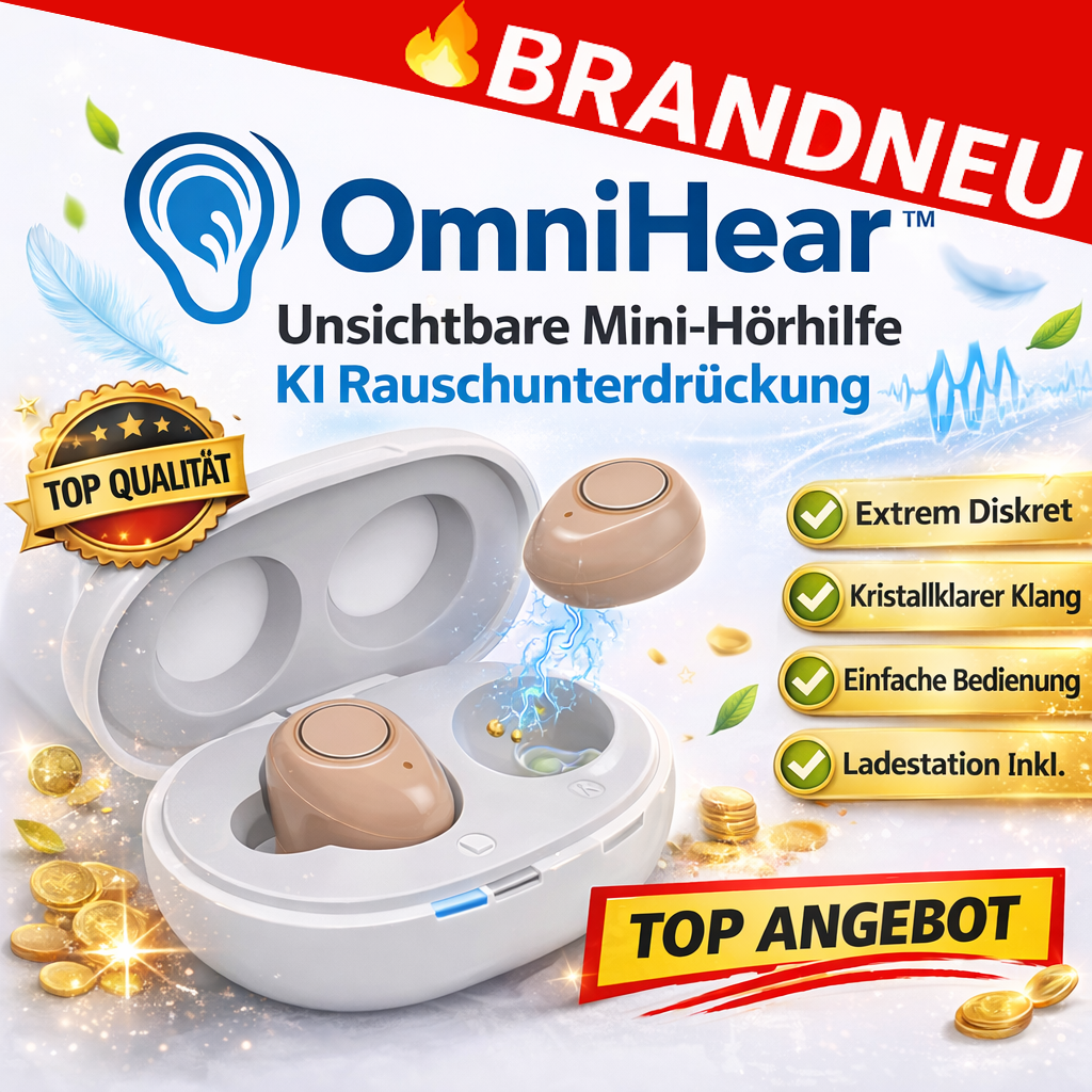OmniHear™ Hörgerät Unsichtbare Hörhilfe Mini Hörverstärker mit Rauschfilter & KI