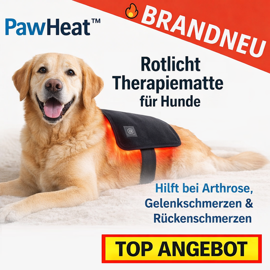 PawHeat™ Rotlicht Therapiematte perfekt für Hunde mit Arthrose & Rückenproblemen
