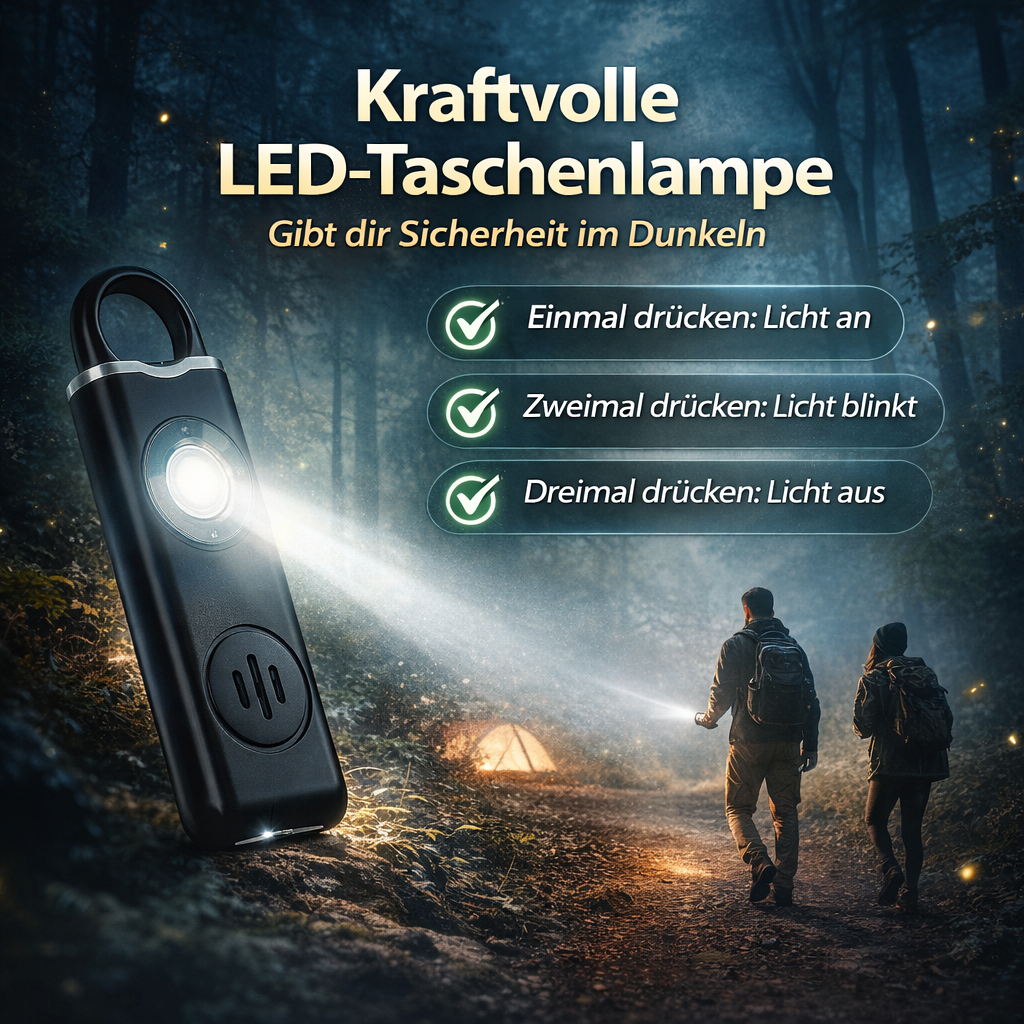 Notio™ Taschenalarm 130dB Personenalarm Notfall Panikalarm Selbstschutz Sirene