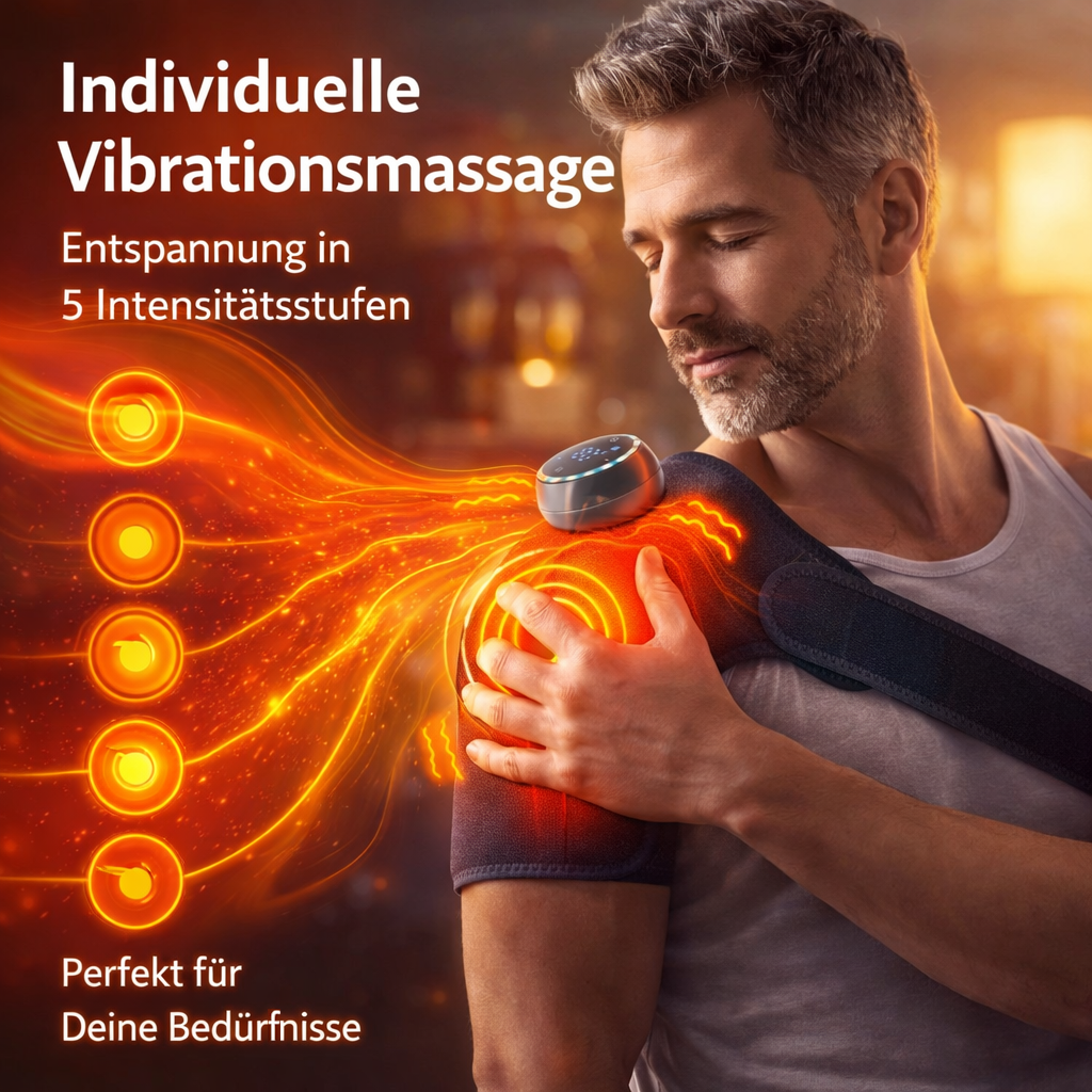 Hewelth™ Schulterbandage Elektrische Schulter Massagegerät mit Wärme & Vibration