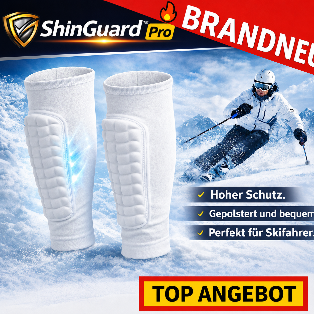ShinGuard™ Pro Unisex Ski Schienbeinschoner Schienbeinschutz Skiguard Protektors