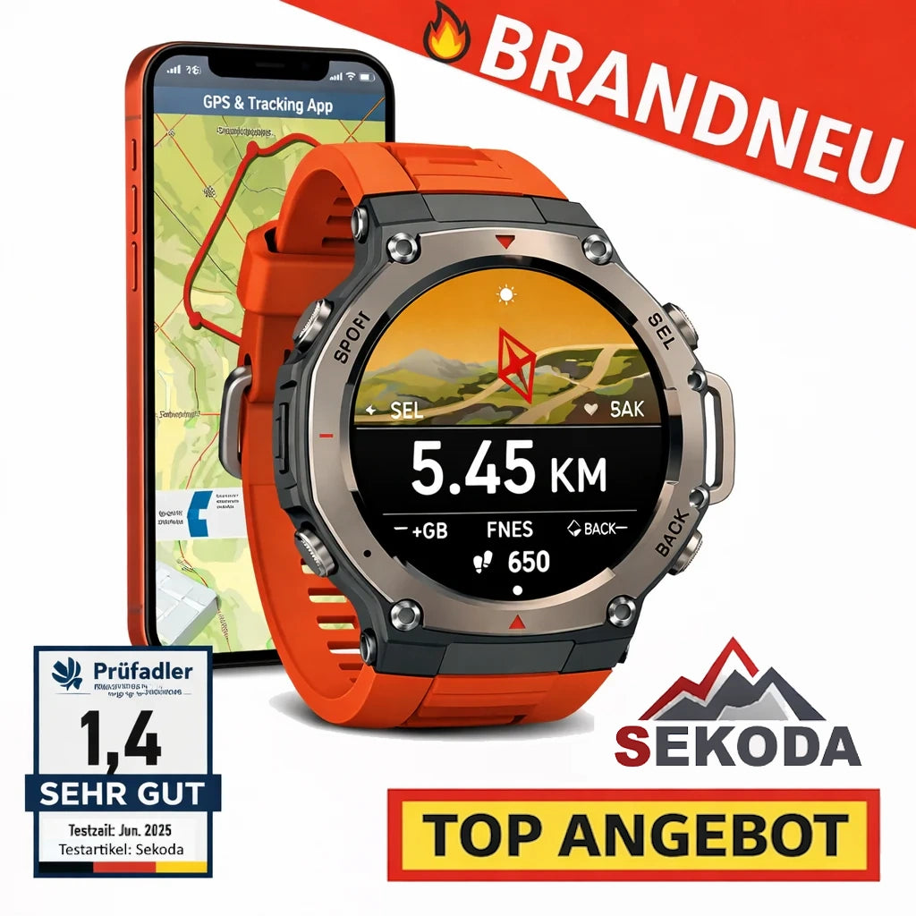 Sekoda™ GPS Sport Fitness Smartwatch für Herren & Damen | GPS & Tracking App