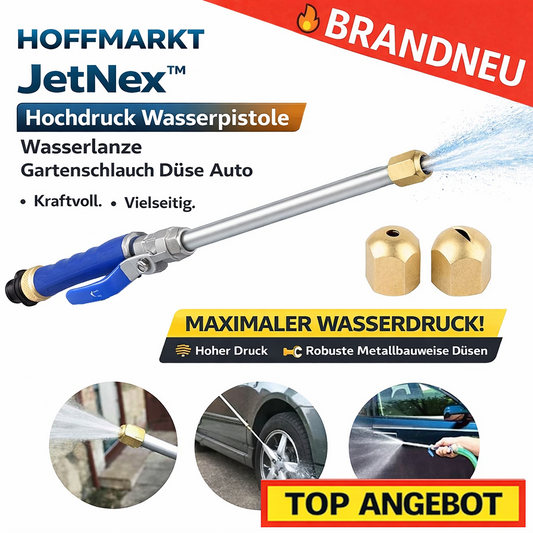 Hoffmarkt JetNex™ Hochdruck Wasserpistole Wasserlanze Gartenschlauch Düse Auto