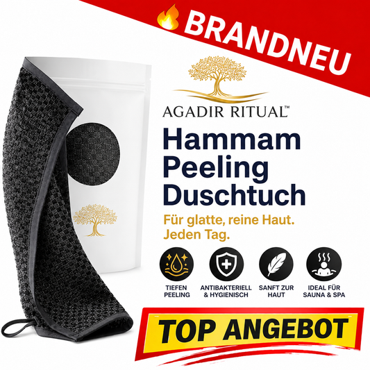 AgadirRitual™ Hammam Peeling Duschtuch Körperpeeling Sauna Spa Tuch Antibakteriell