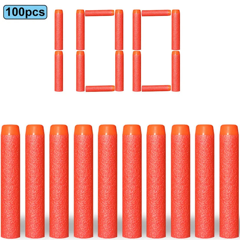 7,2 cm 100 Stück Soft Foam Darts Refill Schwammdarts Round Head kompatibel