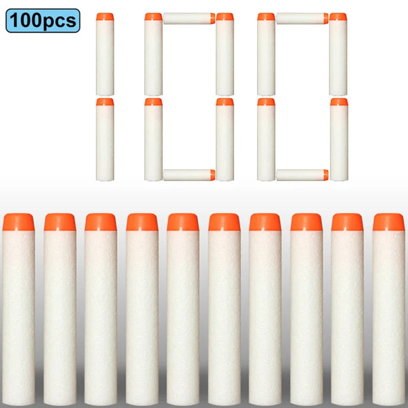 7,2 cm 100 Stück Soft Foam Darts Refill Schwammdarts Round Head kompatibel