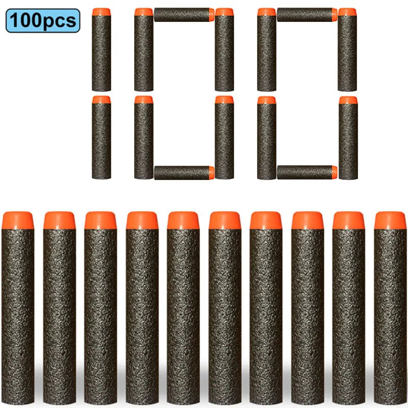 7,2 cm 100 Stück Soft Foam Darts Refill Schwammdarts Round Head kompatibel
